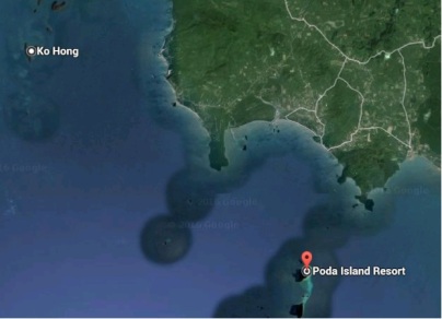 Mapa isla hong y isla poda